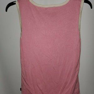 BCBG Max Azria Pink & White Silk Blend Sleeveless